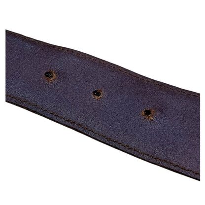 34. Gucci Brown Leather Gold Bamboo Belt