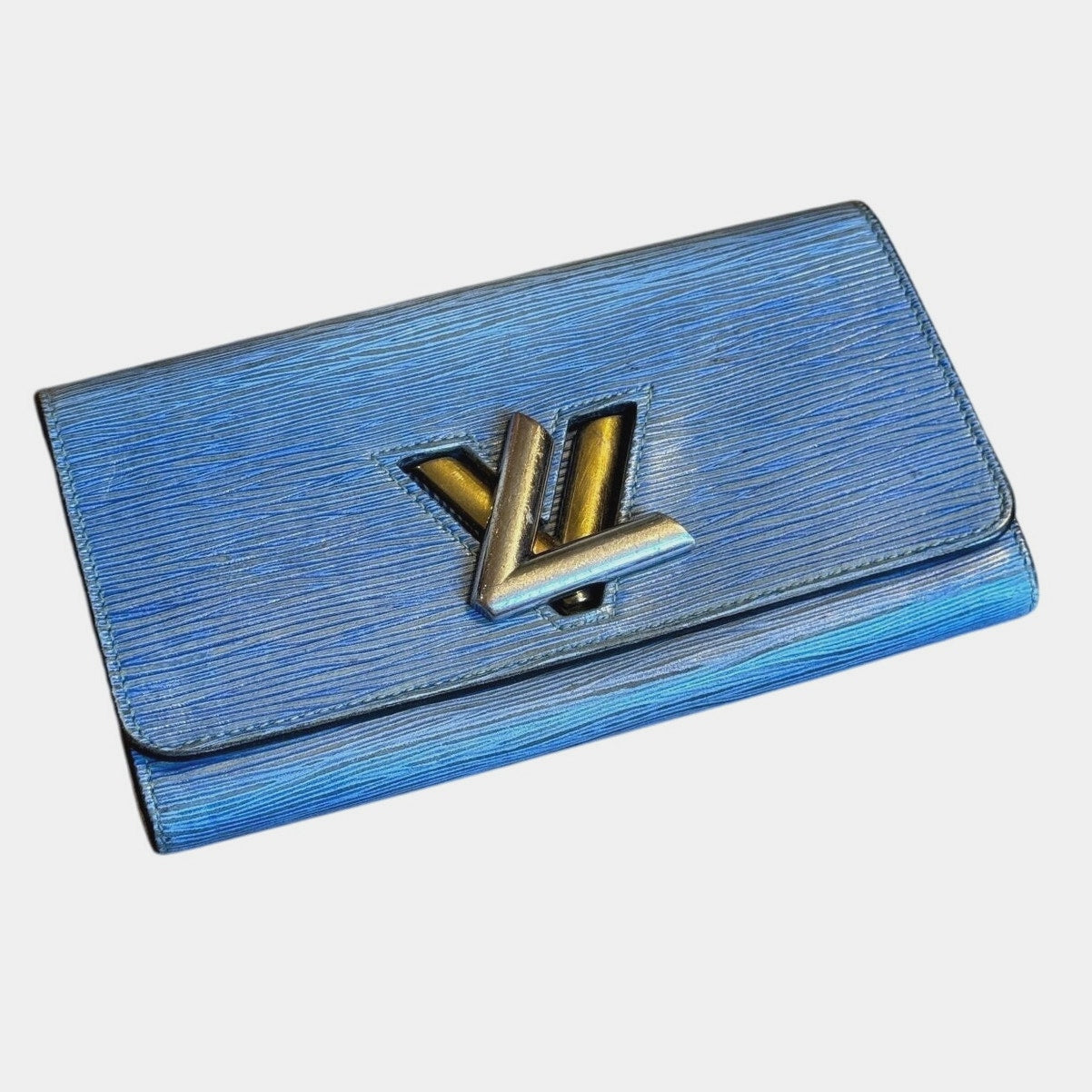 Authentic Louis Vuitton Epi Leather Twist Wallet – Blue