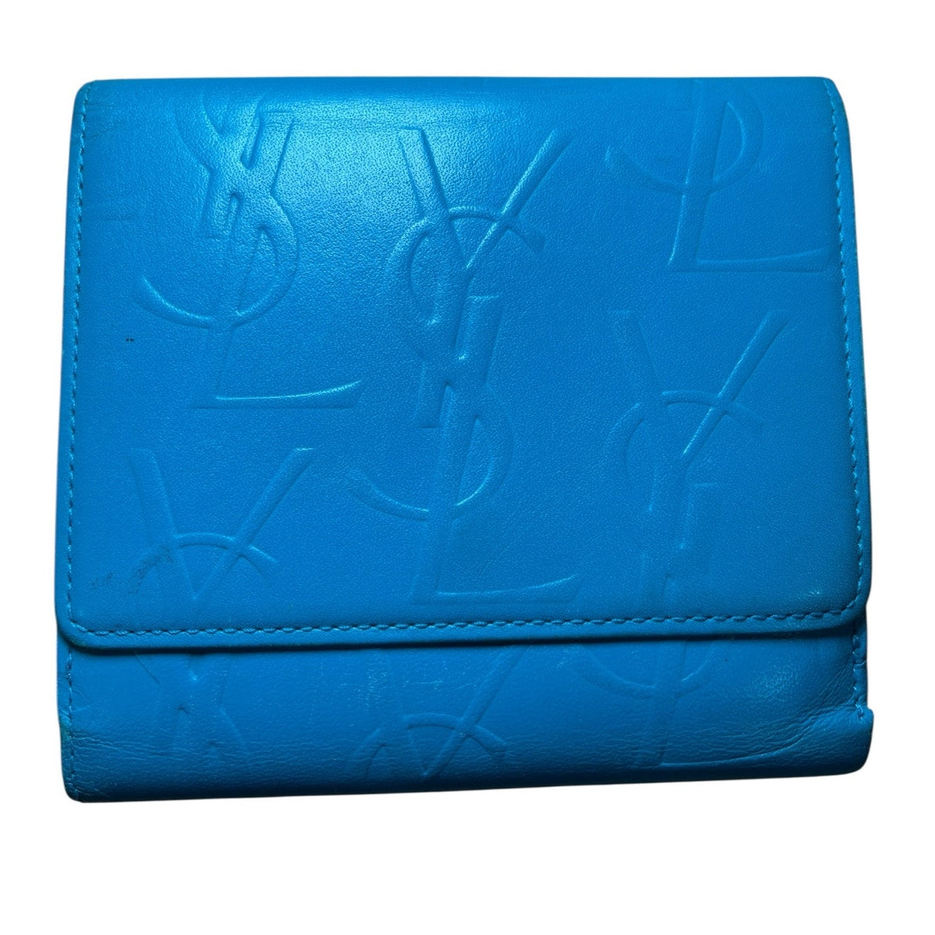 Yves Saint Laurent Turquoise Compact Wallet