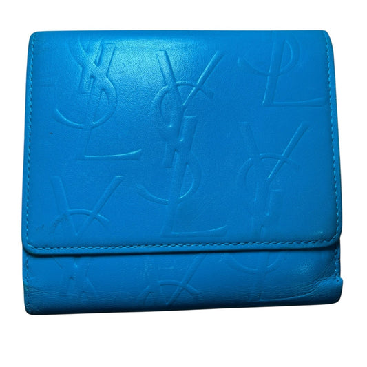 Yves Saint Laurent Turquoise Compact Wallet