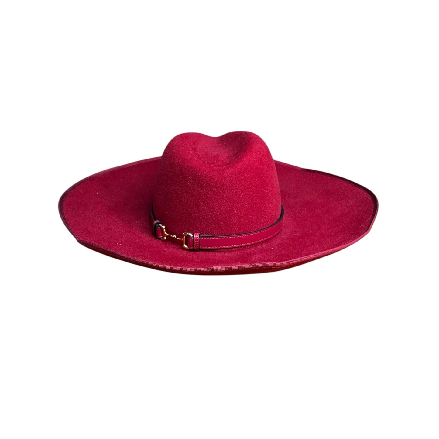Red Gucci Wool Felt Hat