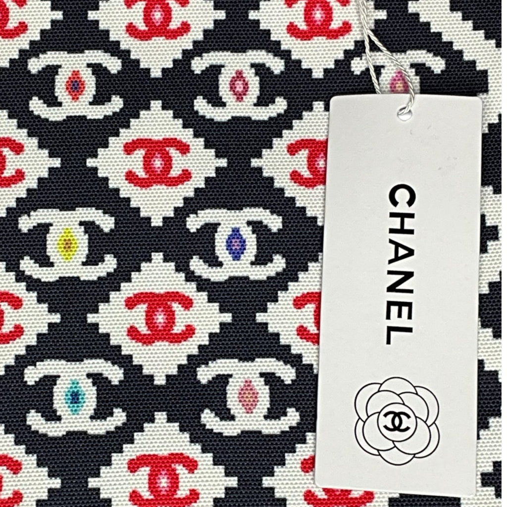 Beaute Navy Colorful Tote