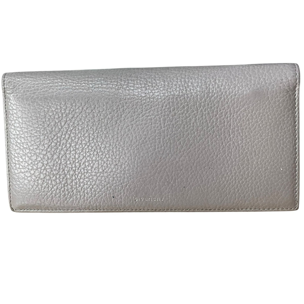 Givenchy gray leather silver wallet