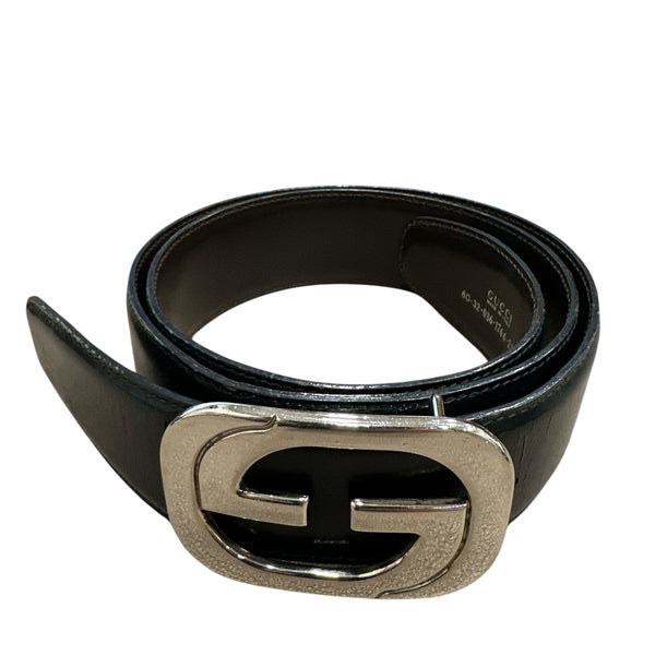 Gucci GG interlocking Silver Buckle Belt - Clairely Amazing