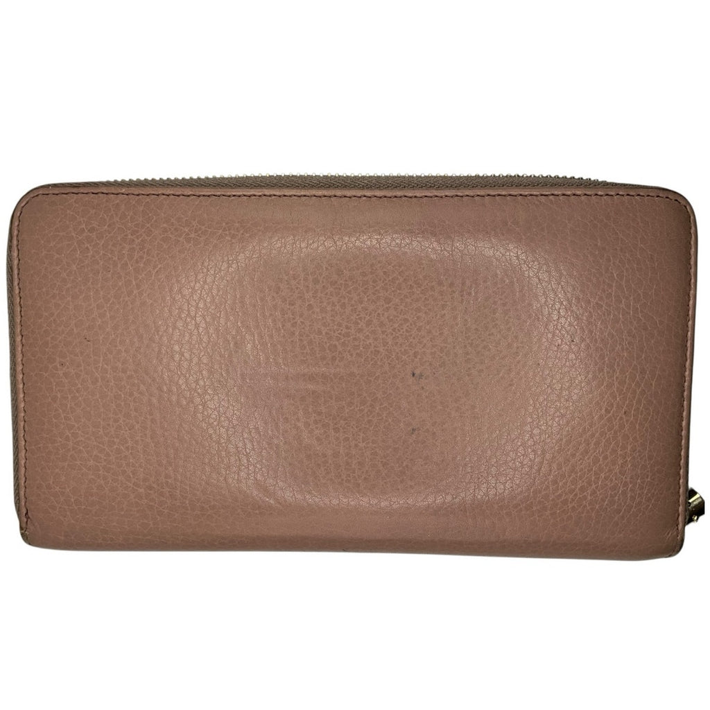 Gucci Pink Interlocking Soho Leather Wallet