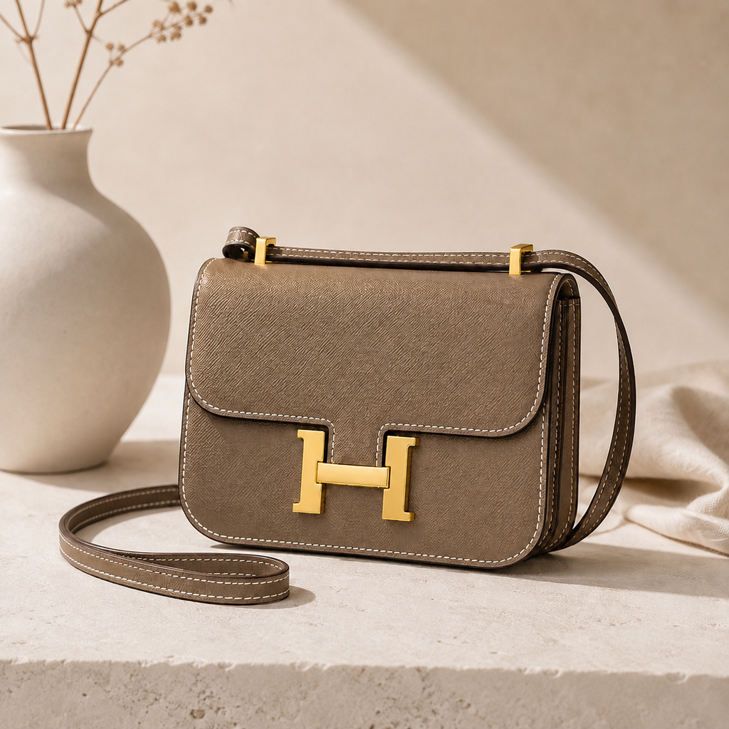 👑 Structured H-Clasp Crossbody Bag – Fashion Collection