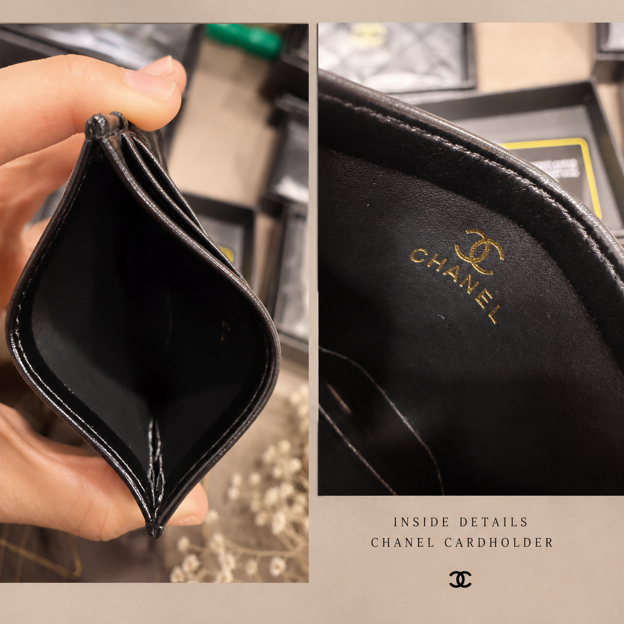 Chanel Beaute GWP Leather Card Holder – Multiple Logo Designs