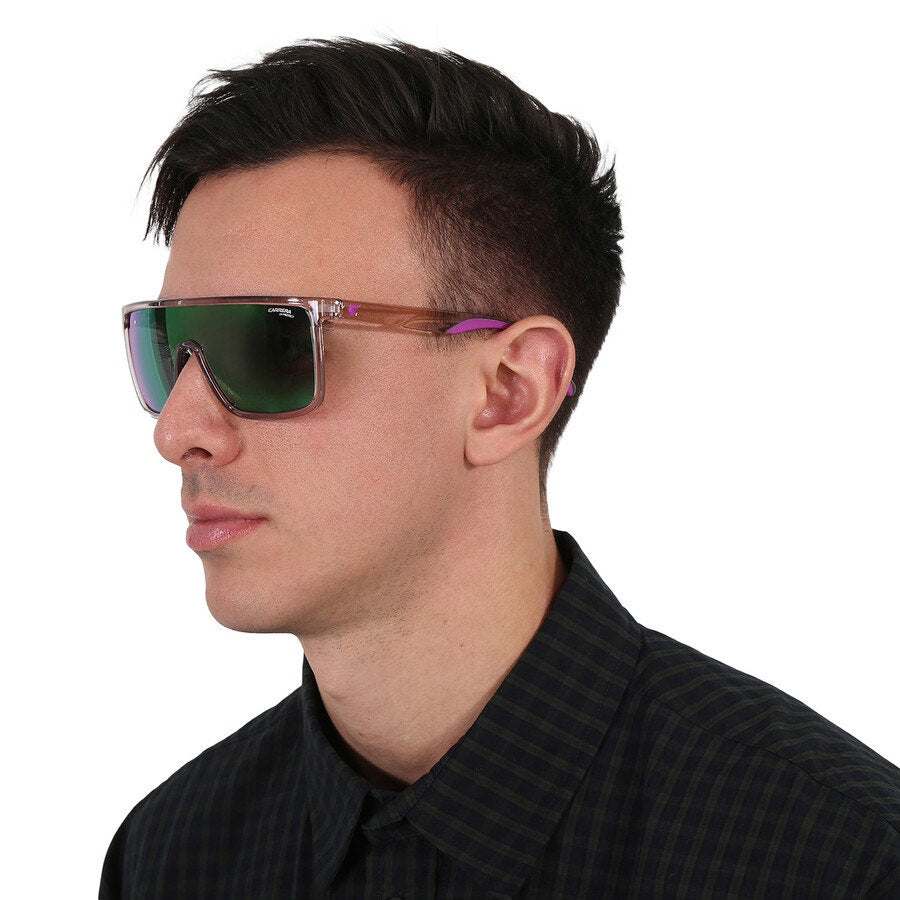 Carrera Violet Green Shield Unisex Sunglasses