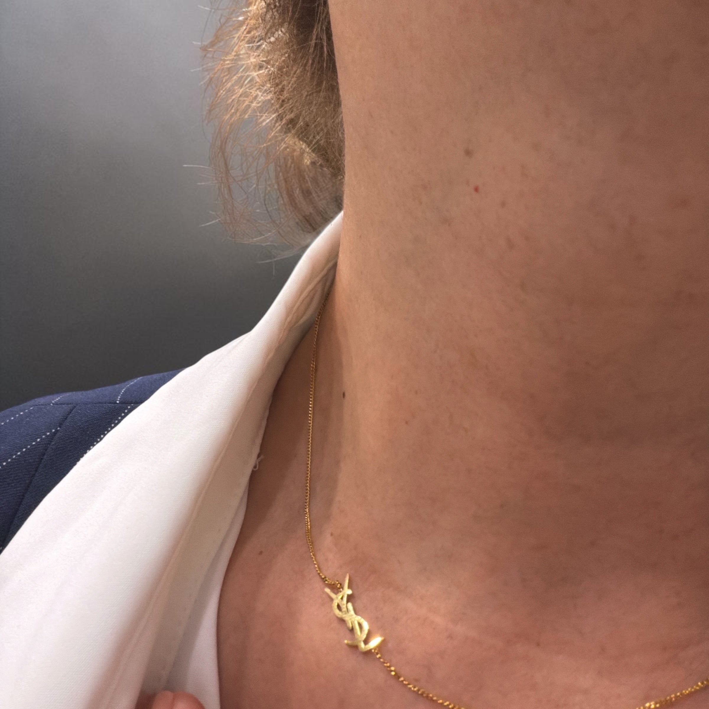 Dainty gold, initial necklace, minimal everyday jewelry