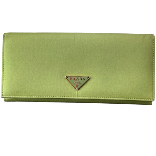 Prada Light Green Tessuto Wallet
