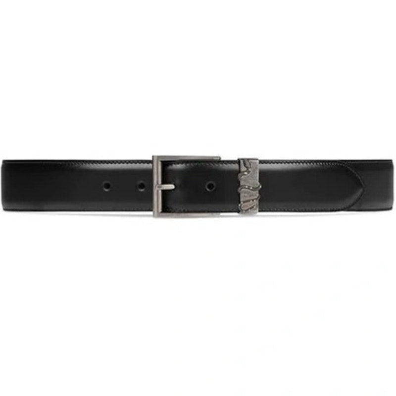Gucci Black Men's Snake Buckle Belt - RARE