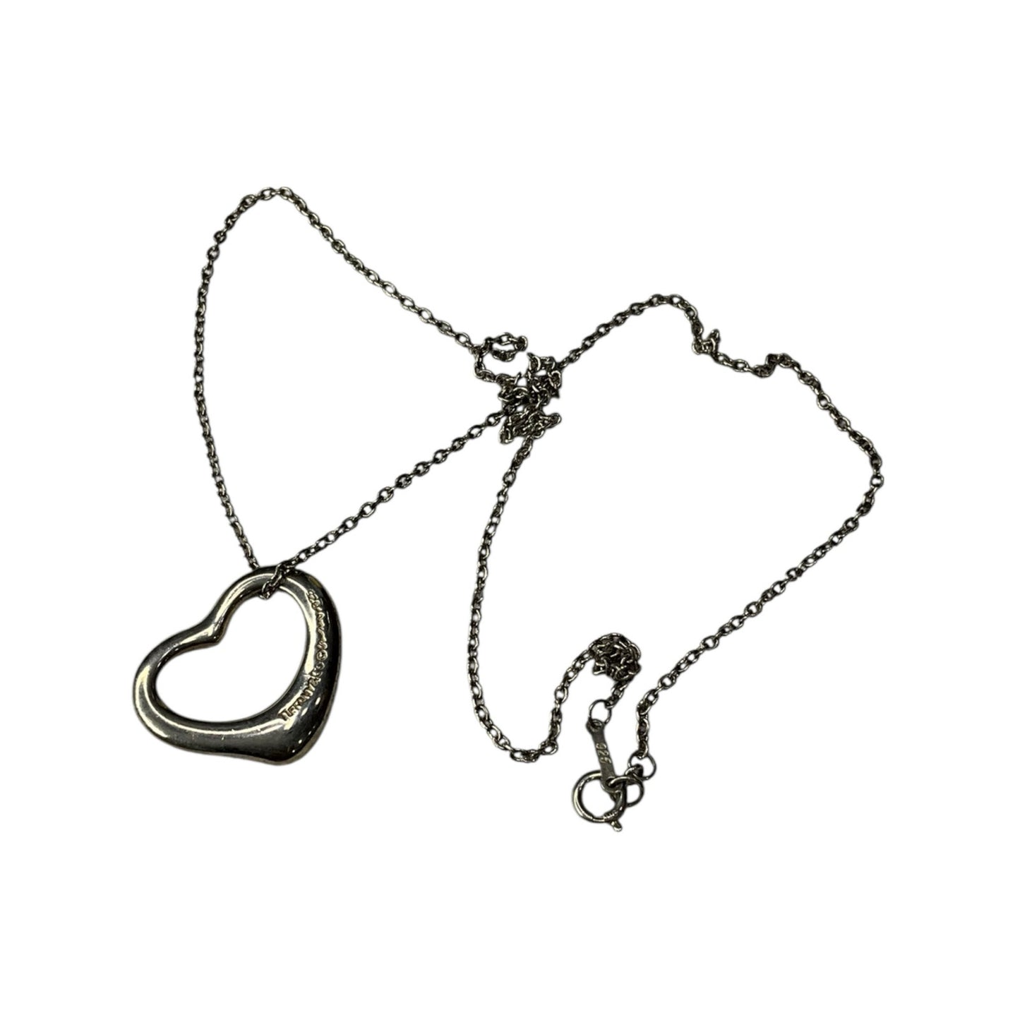 Tiffany & Co. Elsa Peretti Open Heart Silver Necklace