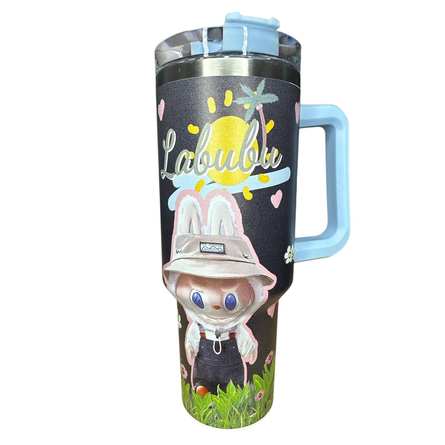 Labubu Monster Tumbler 40oz - Black/Blue