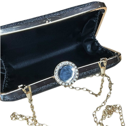 Gold glitter box clutch