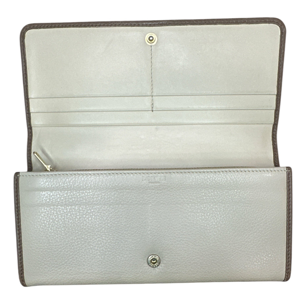 LOEWE Beige/Brown Continental Bi-fold Wallet - Clairely Amazing