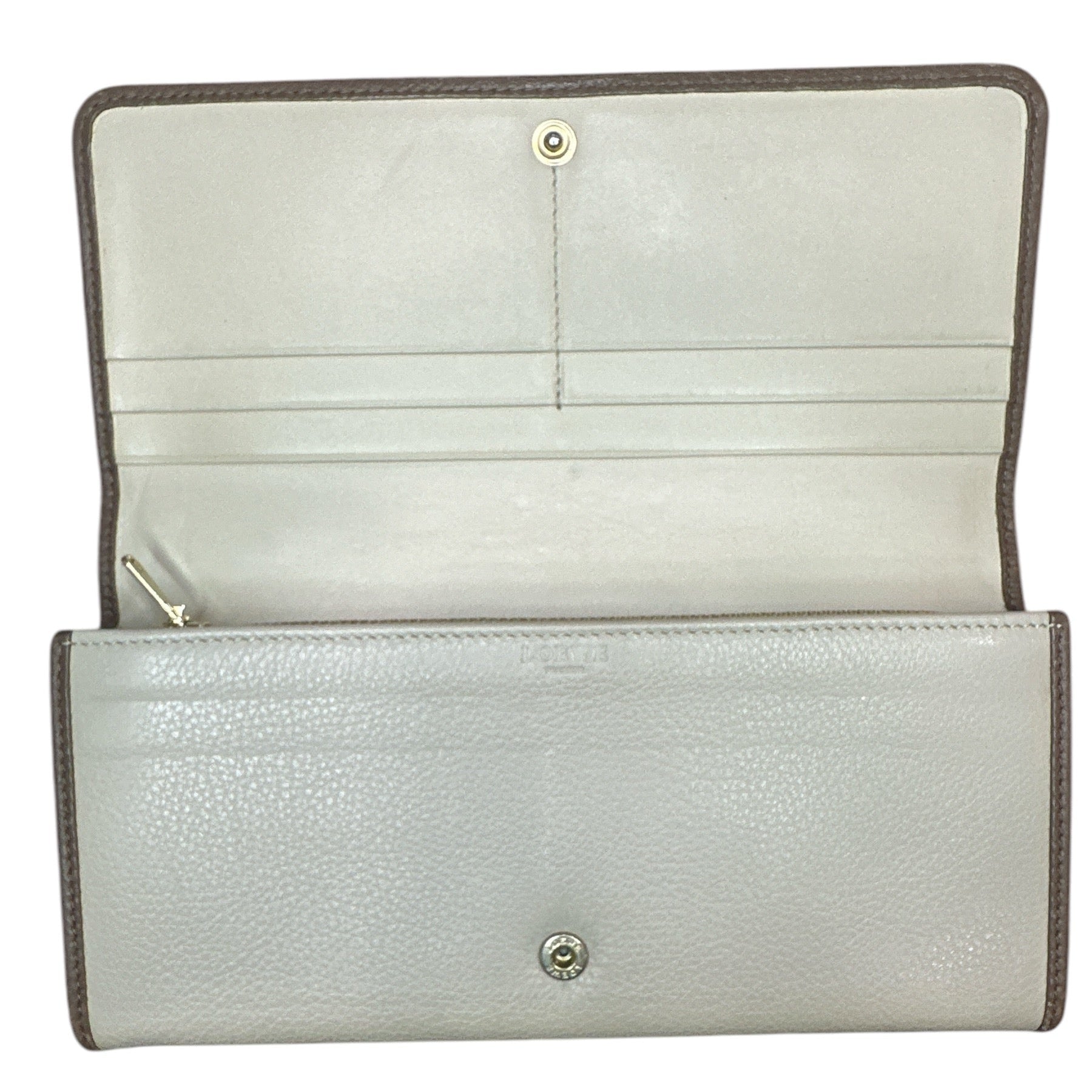 LOEWE Beige/Brown Continental Bi-fold Wallet - Clairely Amazing