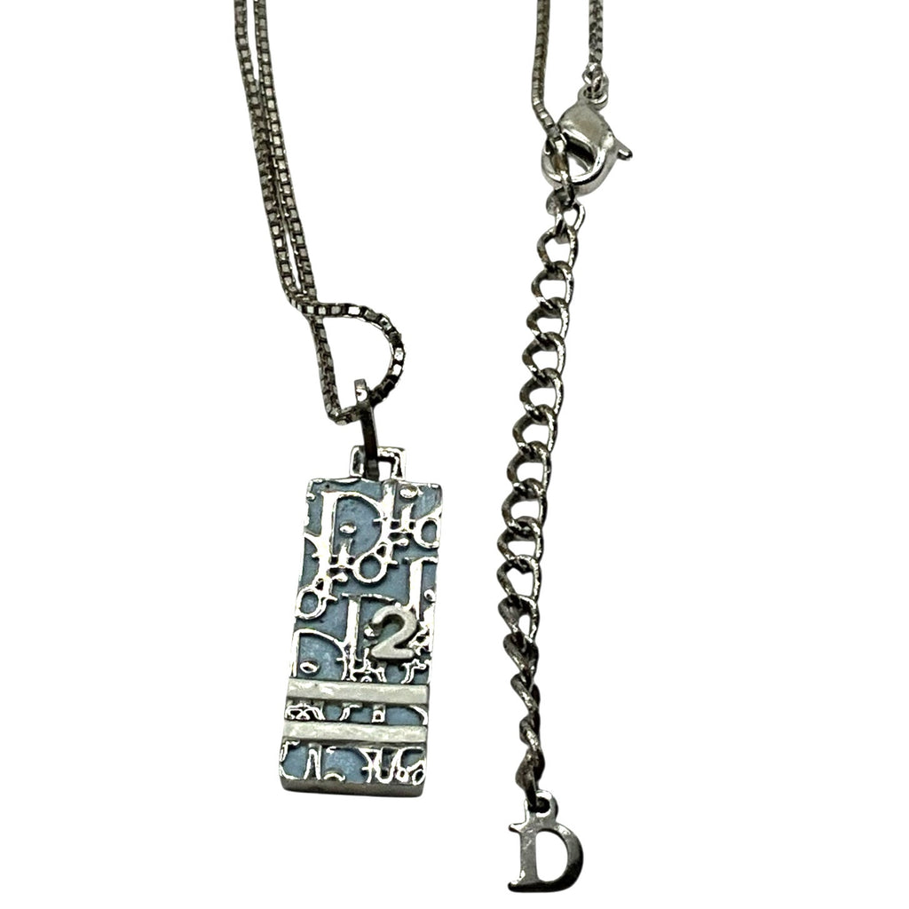 Dior Light Blue Trotter Necklace