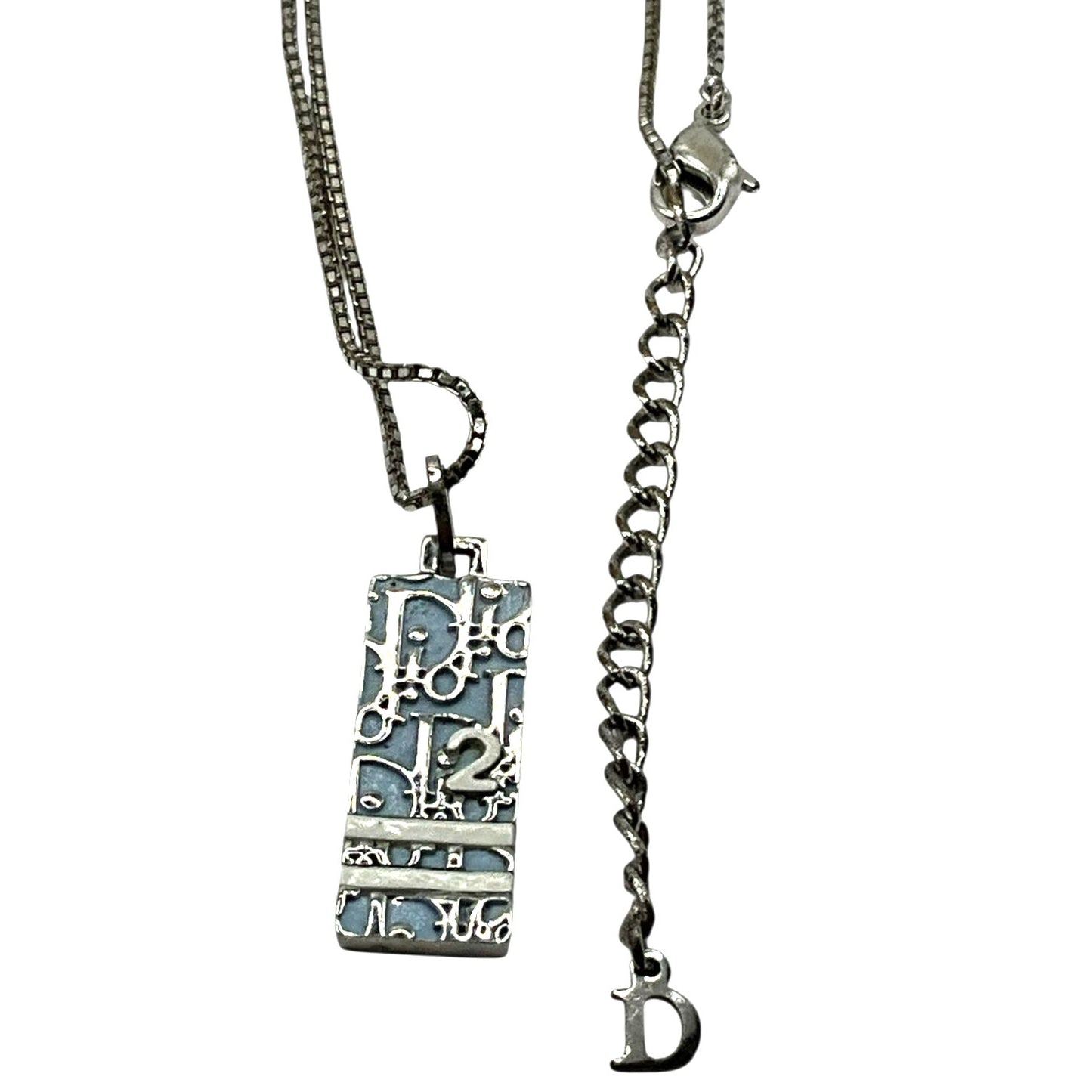 Dior Light Blue Trotter Necklace