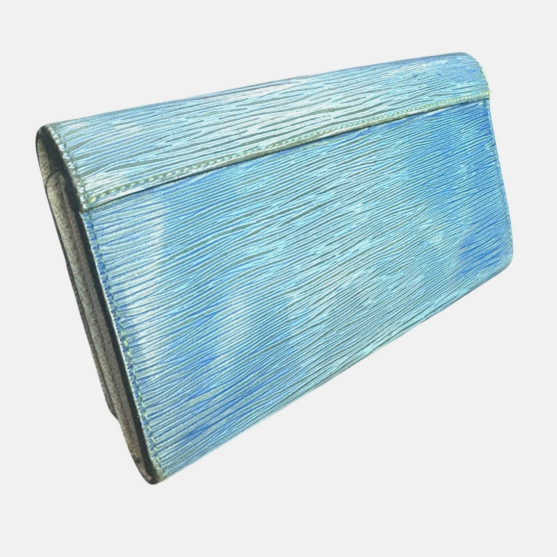 Authentic Louis Vuitton Epi Leather Twist Wallet – Blue
