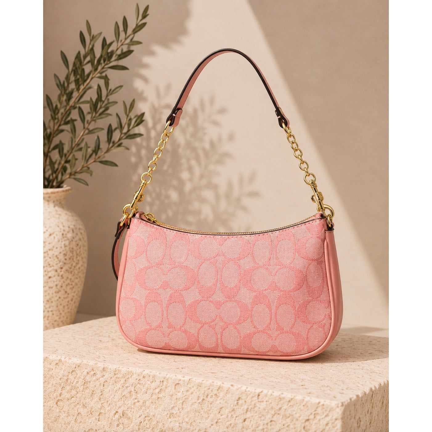 ⭐Fashion Signature Pink Convertible Shoulder & Crossbody Bag