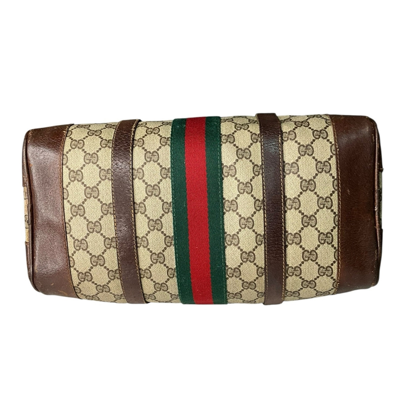 Authentic Vintage GUCCI Boston Bag Sherry Line Brown