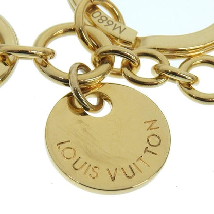Louis Vuitton Authentic Porte Cle LV Circle Bag Charm Key Ring GP Gold 11