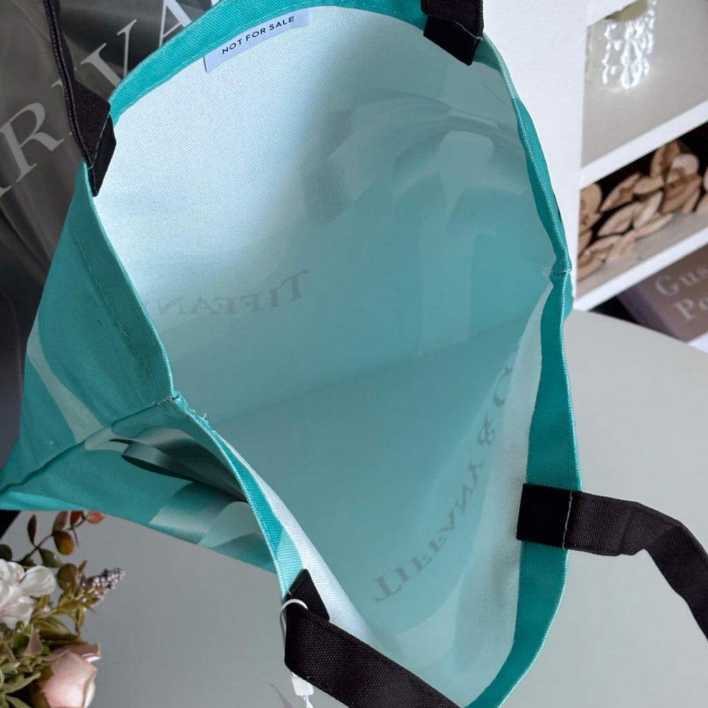Tiffany & Co. GWP Tiffany Blue Bow Print Shoulder Tote Bag