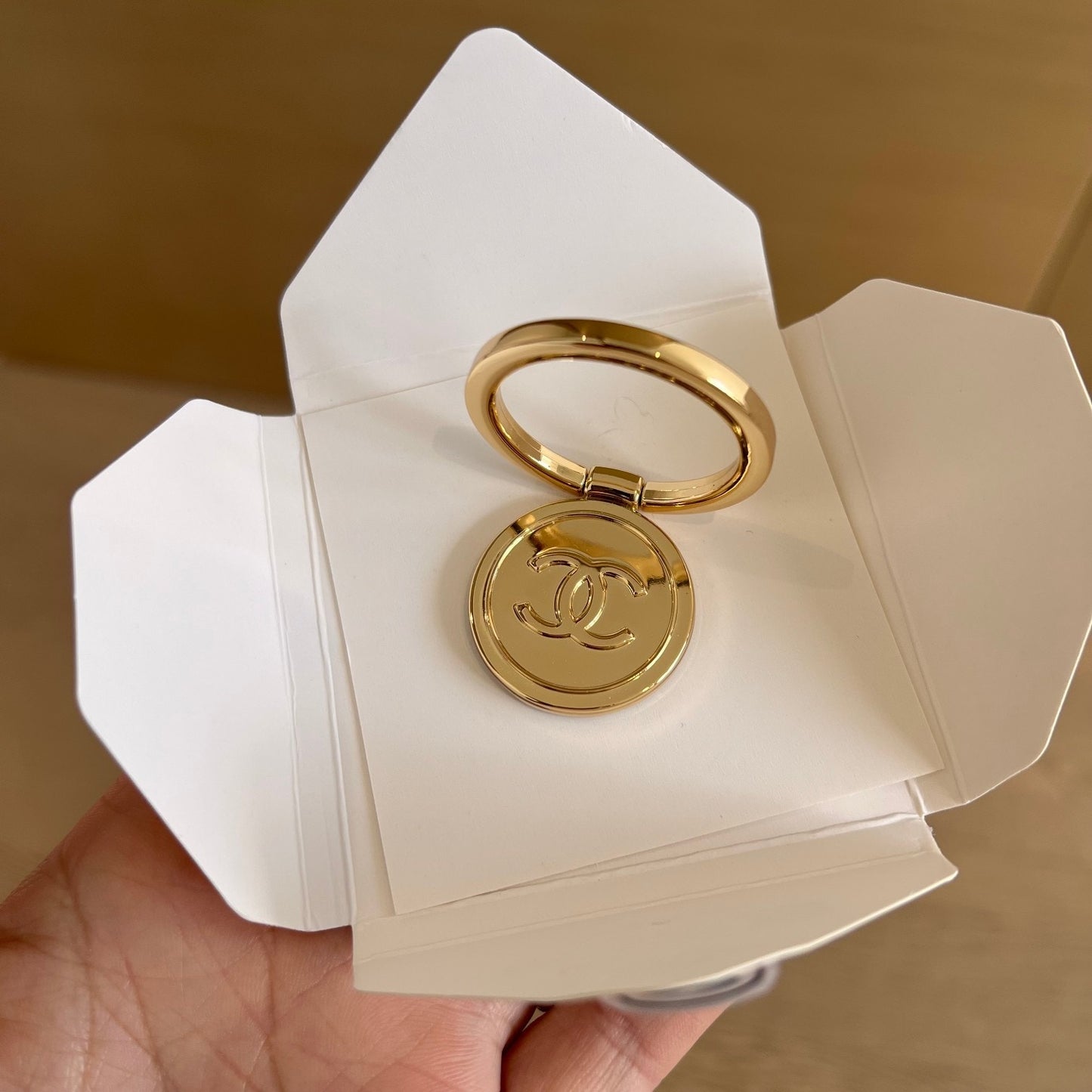 Gold CC Phone Ring Holder – Mirror Compact Style | GWP Edition