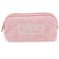 Versace Logo-embroidered Jacquard Zip-up Toiletry Bag