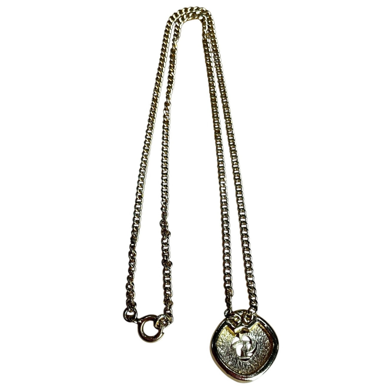 Dior Vintage CD Gold Rhinestone Necklace
