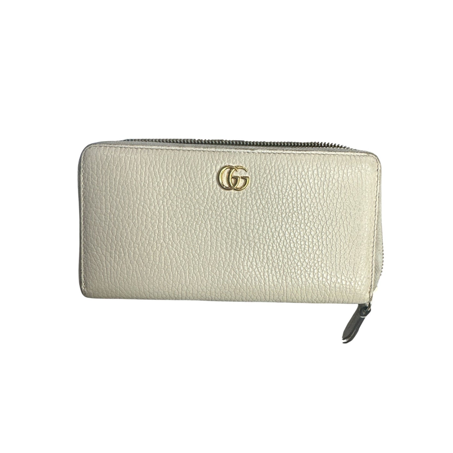 Gucci Beige Leather Logo Wallet