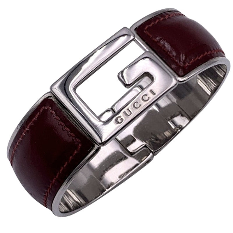 Gucci leather bangle bracelet