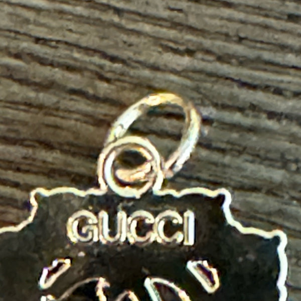 Gucci "GG" charm/zipper pull, gold tone, faux pearls, stamped Gucci - Clairely Amazing