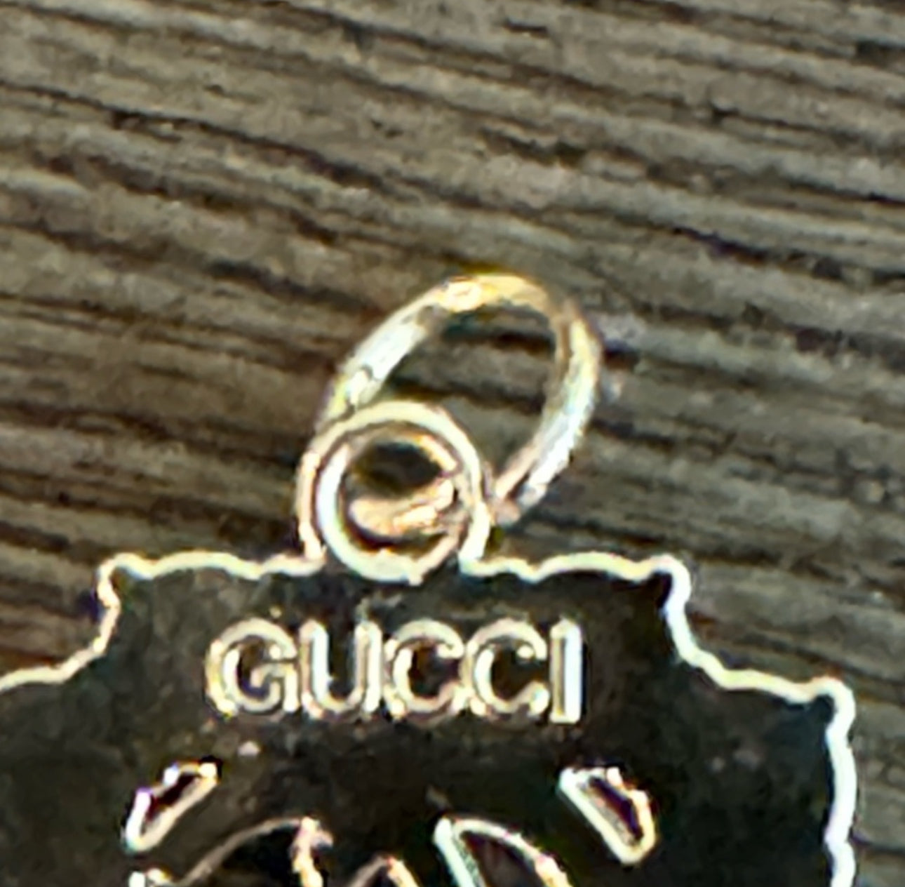 Gucci "GG" charm/zipper pull, gold tone, faux pearls, stamped Gucci - Clairely Amazing