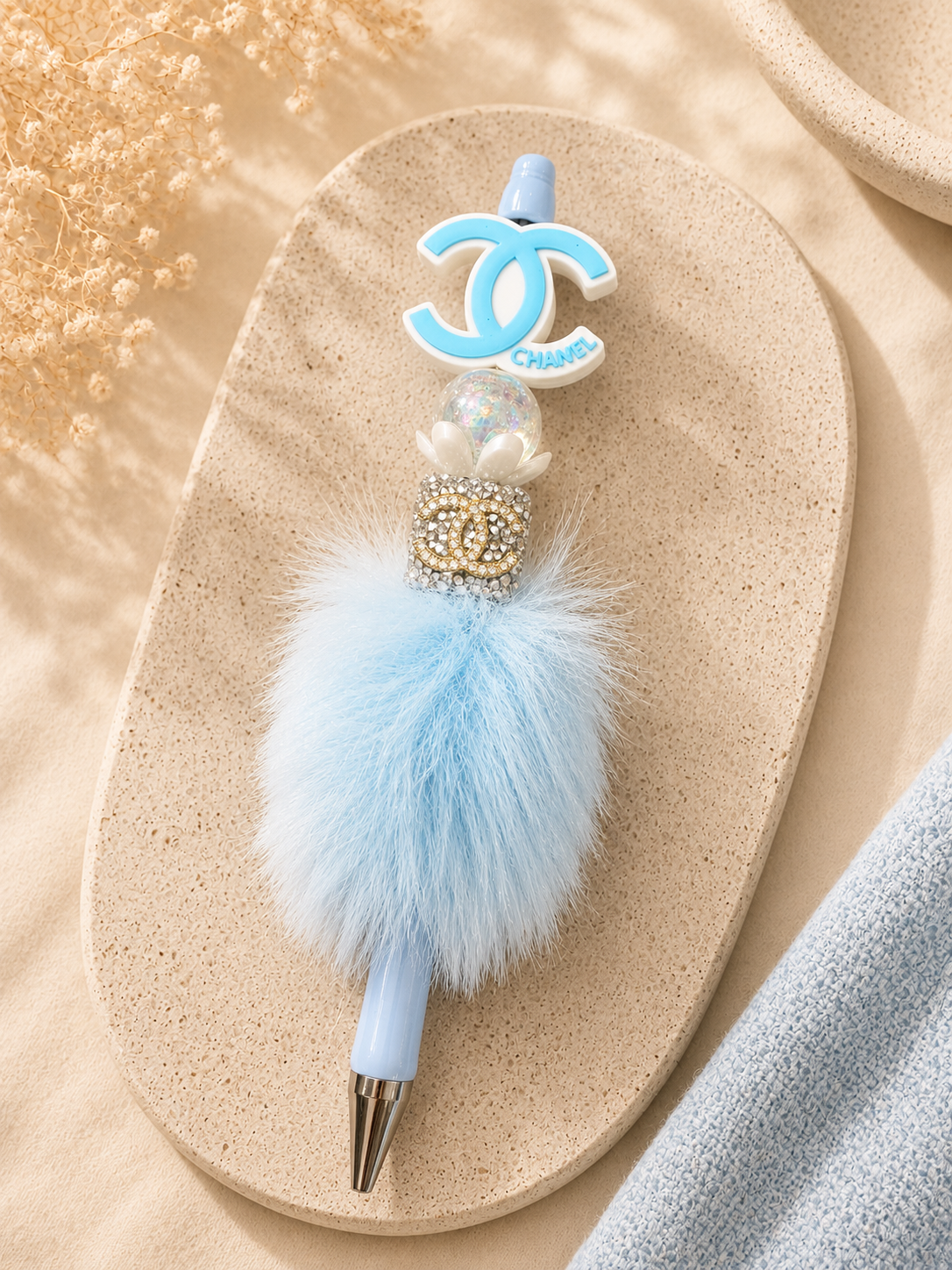 Fashion Designer-Inspired Feather Beaded Pen