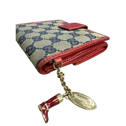 Gucci Canvas Leather Boot Wallet