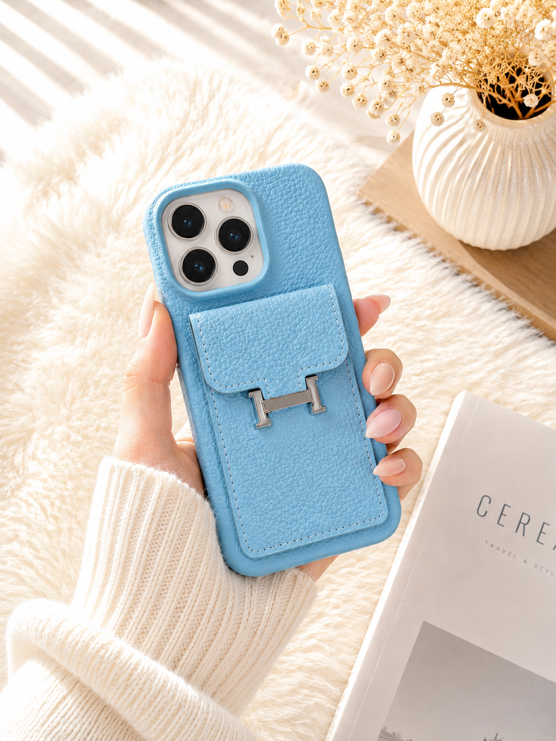 Luxe Pocket Leather Phone Case – iPhone 14 Pro