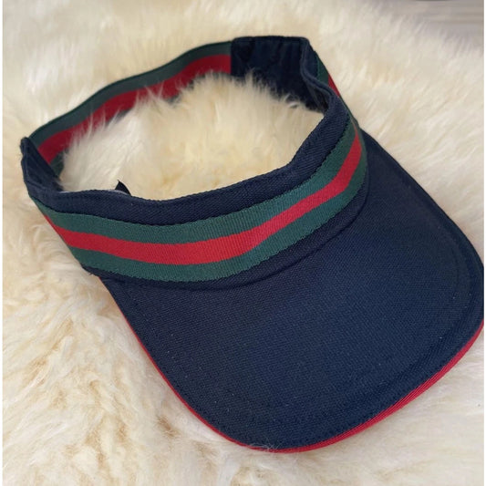 Gucci GG canvas visor with Web stripe