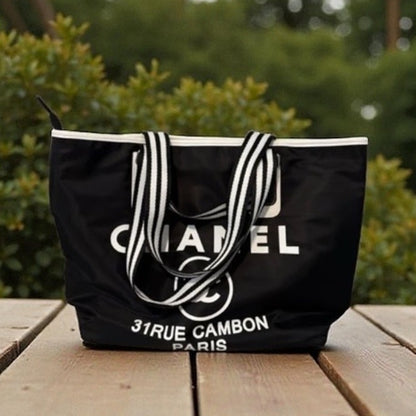 Chanel Beaute Black & White Tote Bag -Cambon