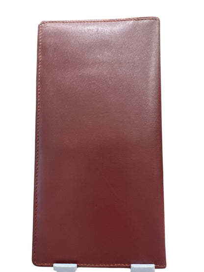 Cartier Long Wallet Mastline Red Gold leather Woman unisex Authentic Used - Clairely Amazing