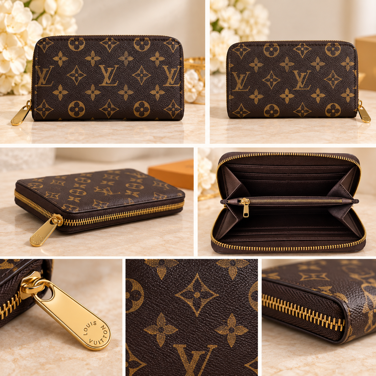 ✨Brown Monogram Zip-Around Fashion Wallet