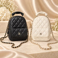 Quilted Mini Backpack GWP – Silver-Tone Hardware
