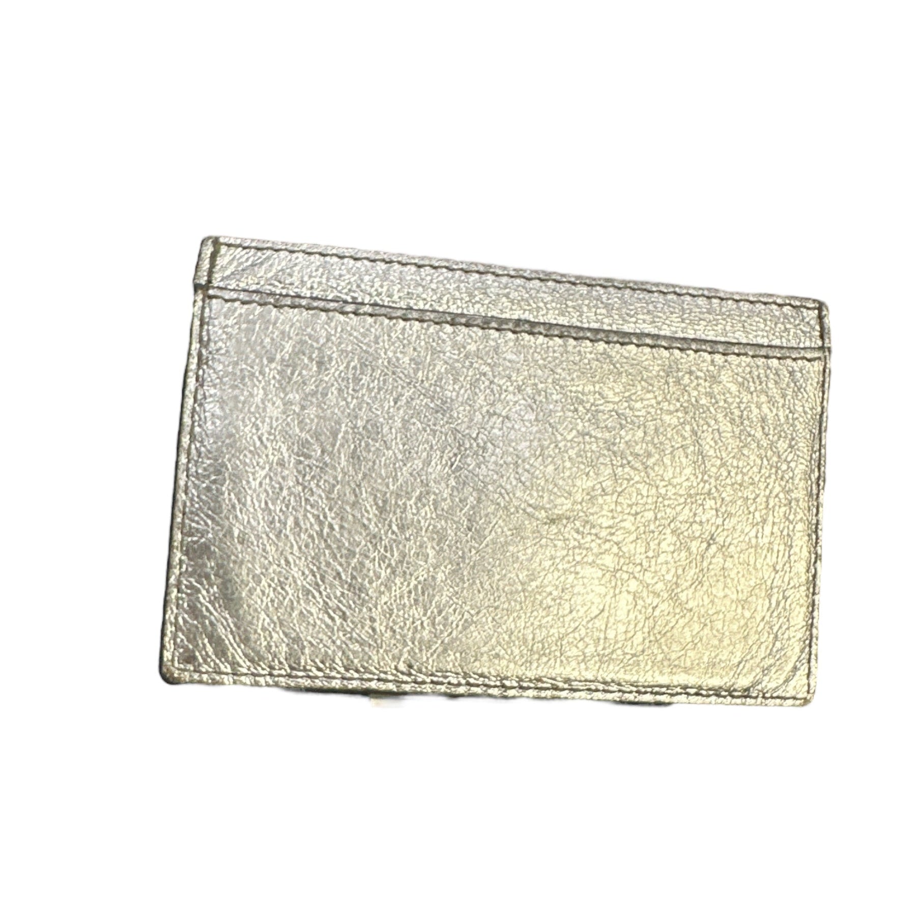 SAINT LAURENT PARIS Logo Monogram Card Case Silver Leather - Clairely Amazing