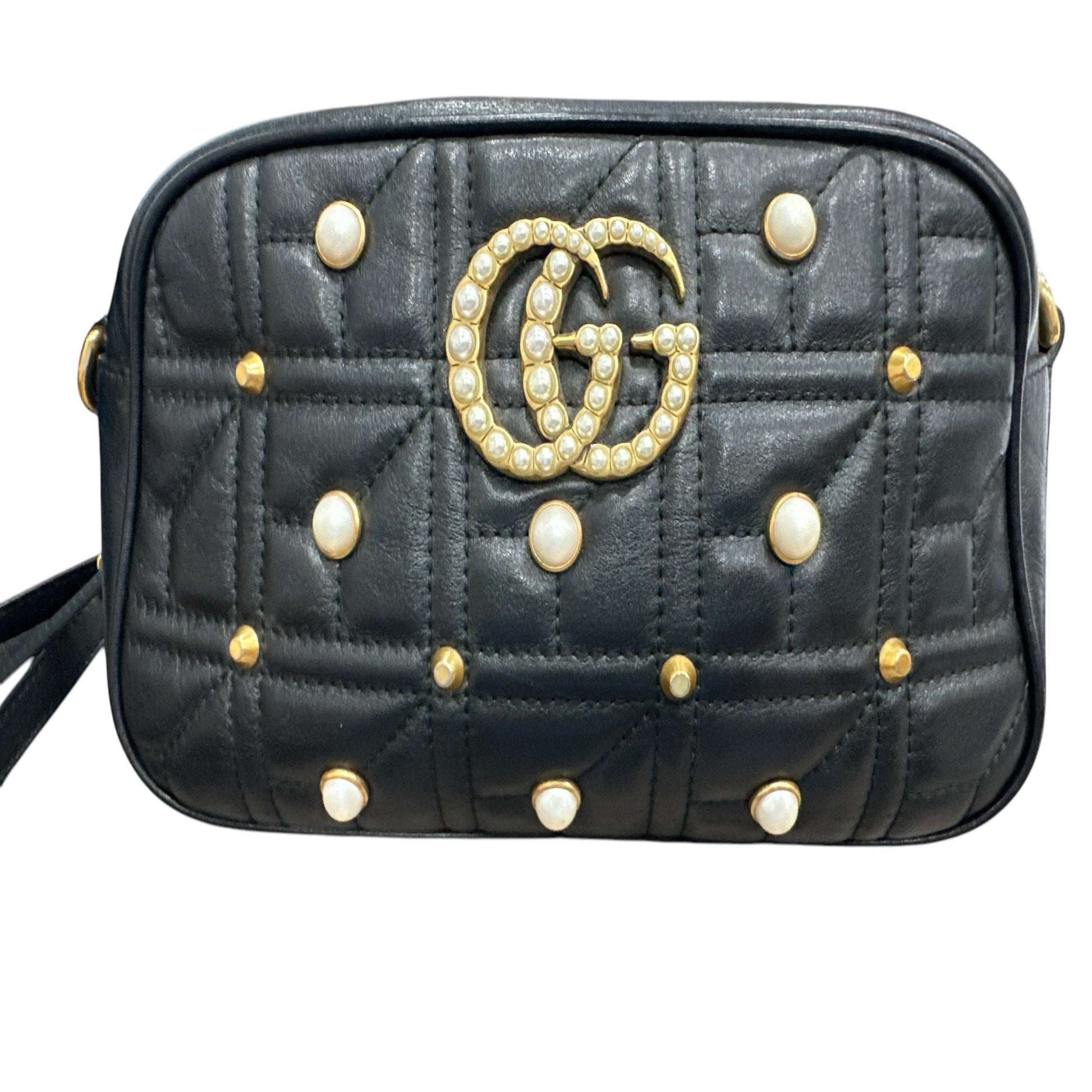 Gucci  Calfskin Matelasse Studded Small Pearly - Clairely Amazing