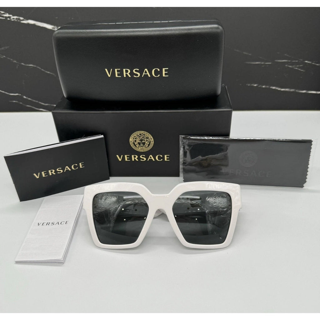 1010. Versace Medusa Deco Butterfly White Sunglasses