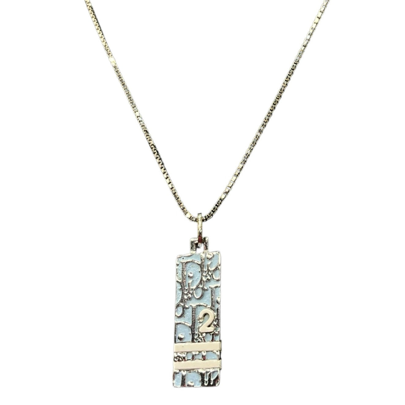Dior Light Blue Trotter Necklace