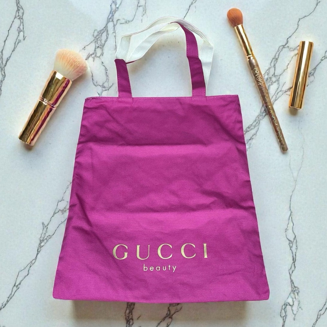 Reversible Canvas Tote Bag – Pink & Cream