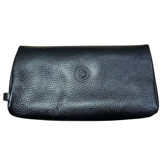Versace Black Medusa Leather Toiletry Bag