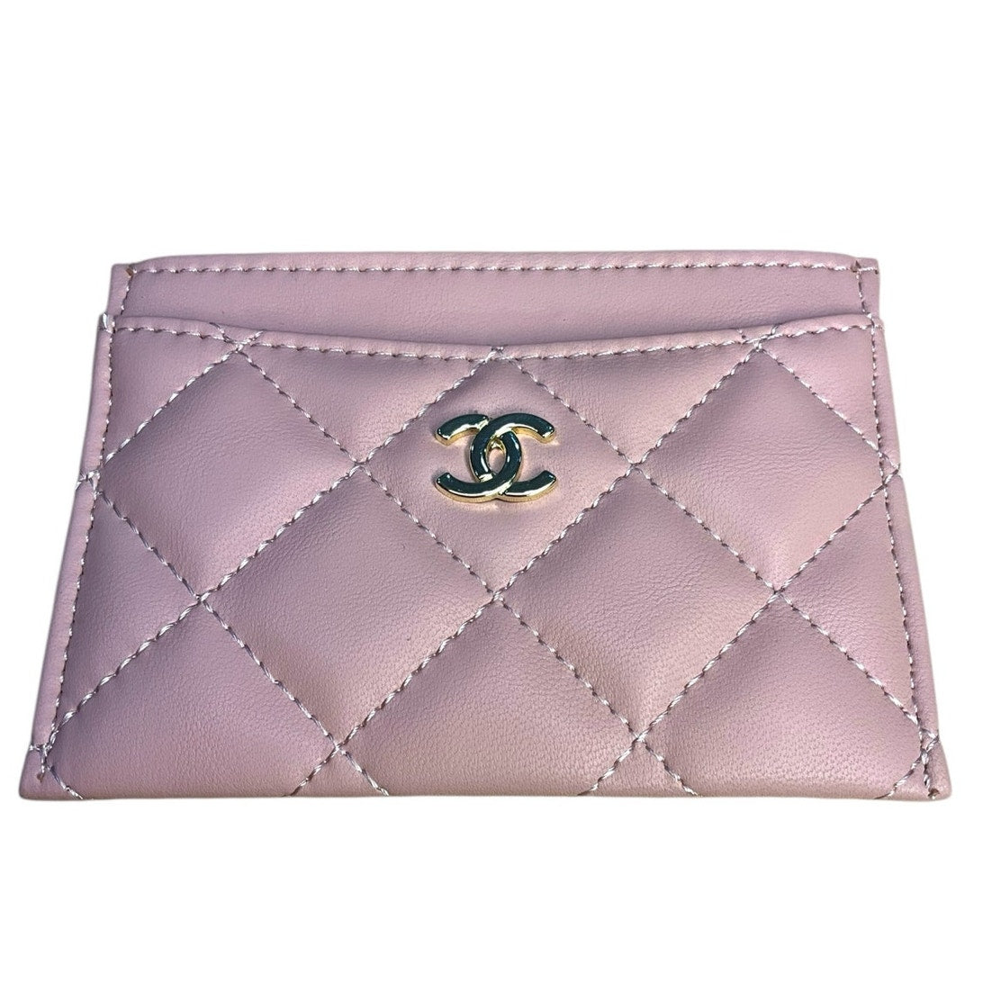 Chanel Beaute Luxury Quilted Leather Card Holder