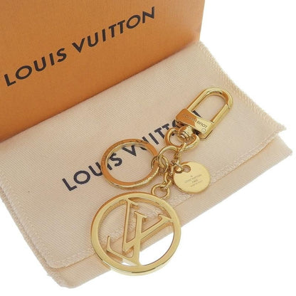 Louis Vuitton Authentic Porte Cle LV Circle Bag Charm Key Ring GP Gold 11